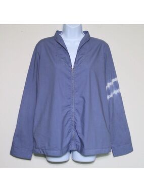LABO.ART - Blue 100% Cotton Full Zip Lightweight Jacket - Women's Size 3, Large